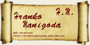 Hranko Manigoda vizit kartica